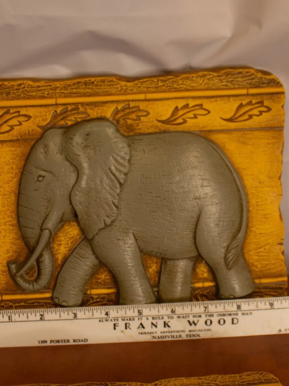 Vintage Elephant Wall Plaque Set by GIA